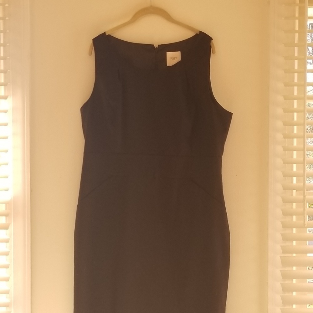 NWT J. Crew Black Suiting Dress